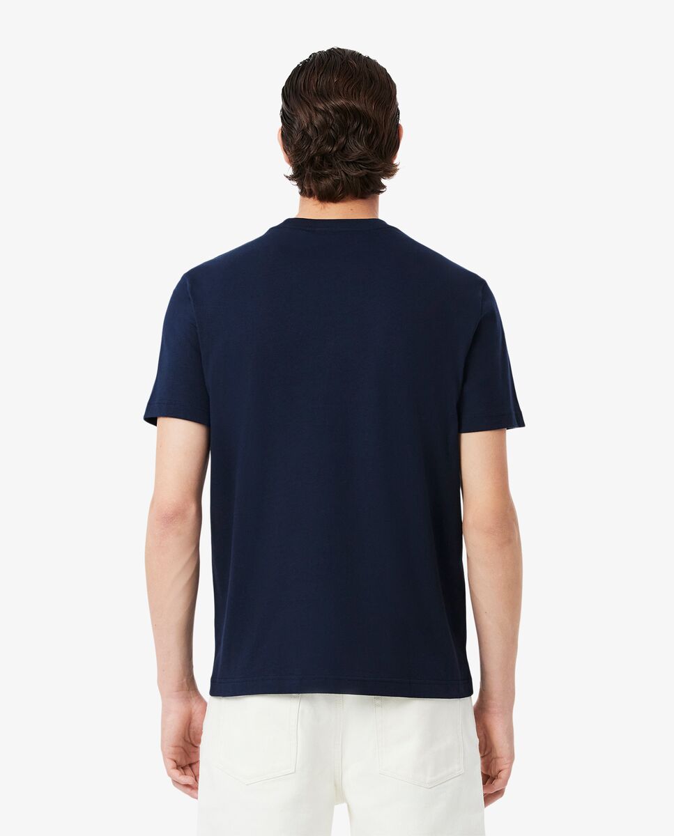 Camiseta de hombre de algodón de manga corta - Lacoste - Azul marino Azul marino-2