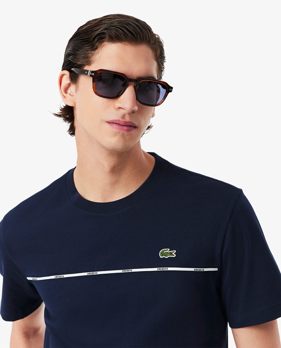 Camiseta de hombre de algodón de manga corta - Lacoste - Azul marino Azul marino-3