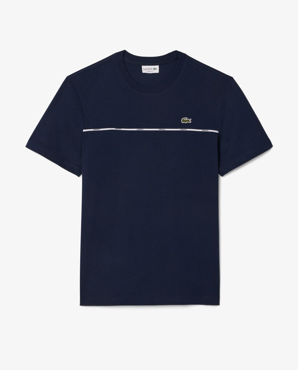 Camiseta de hombre de algodón de manga corta - Lacoste - Azul marino Azul marino-6