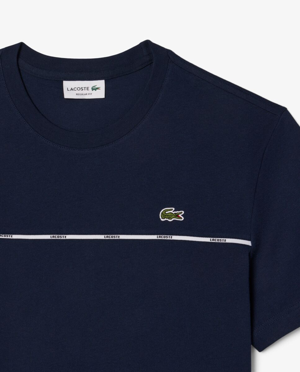 Camiseta de hombre de algodón de manga corta - Lacoste - Azul marino Azul marino-5