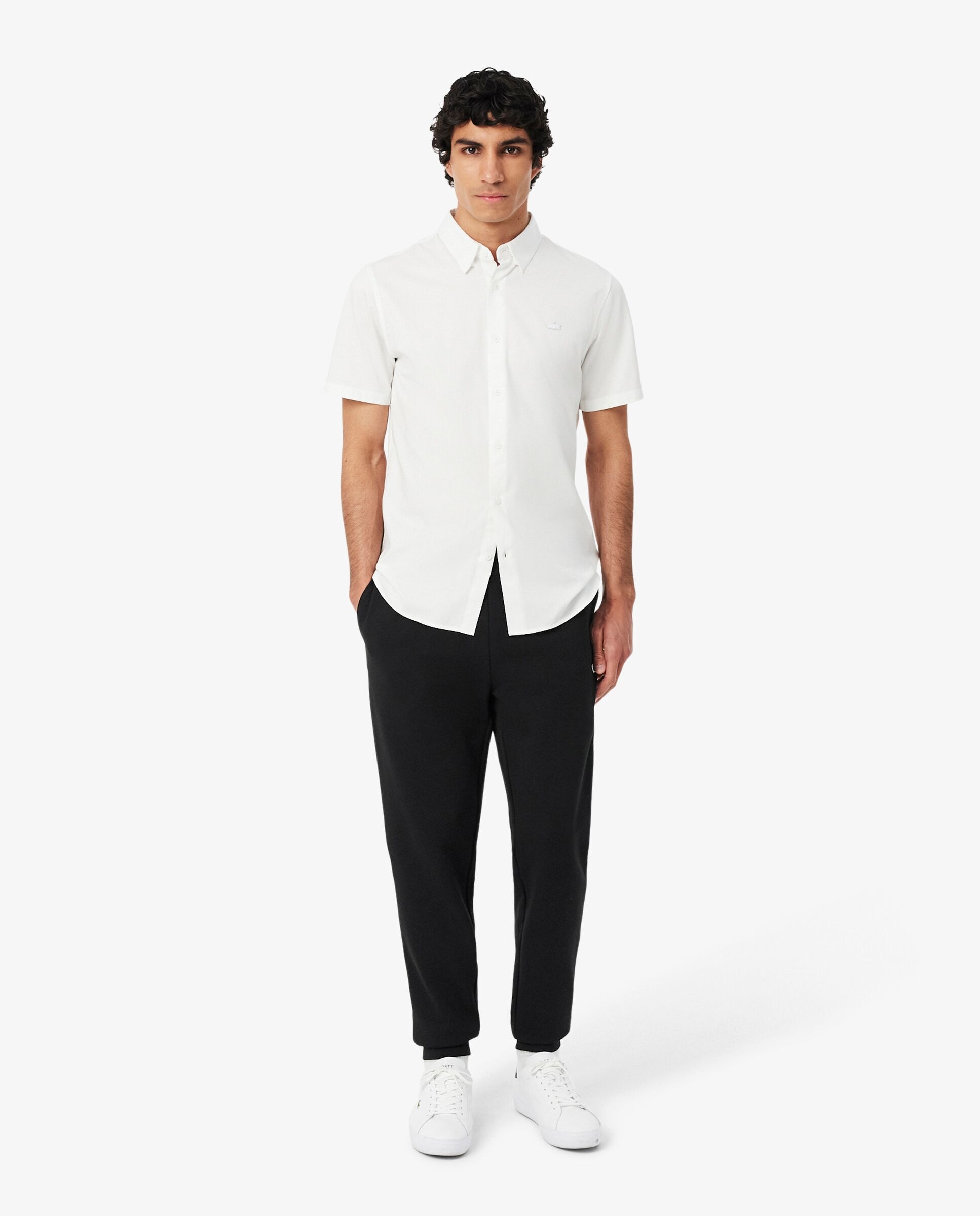 Lacoste - Pantalón de hombre de chándal con ribete de logotipo.