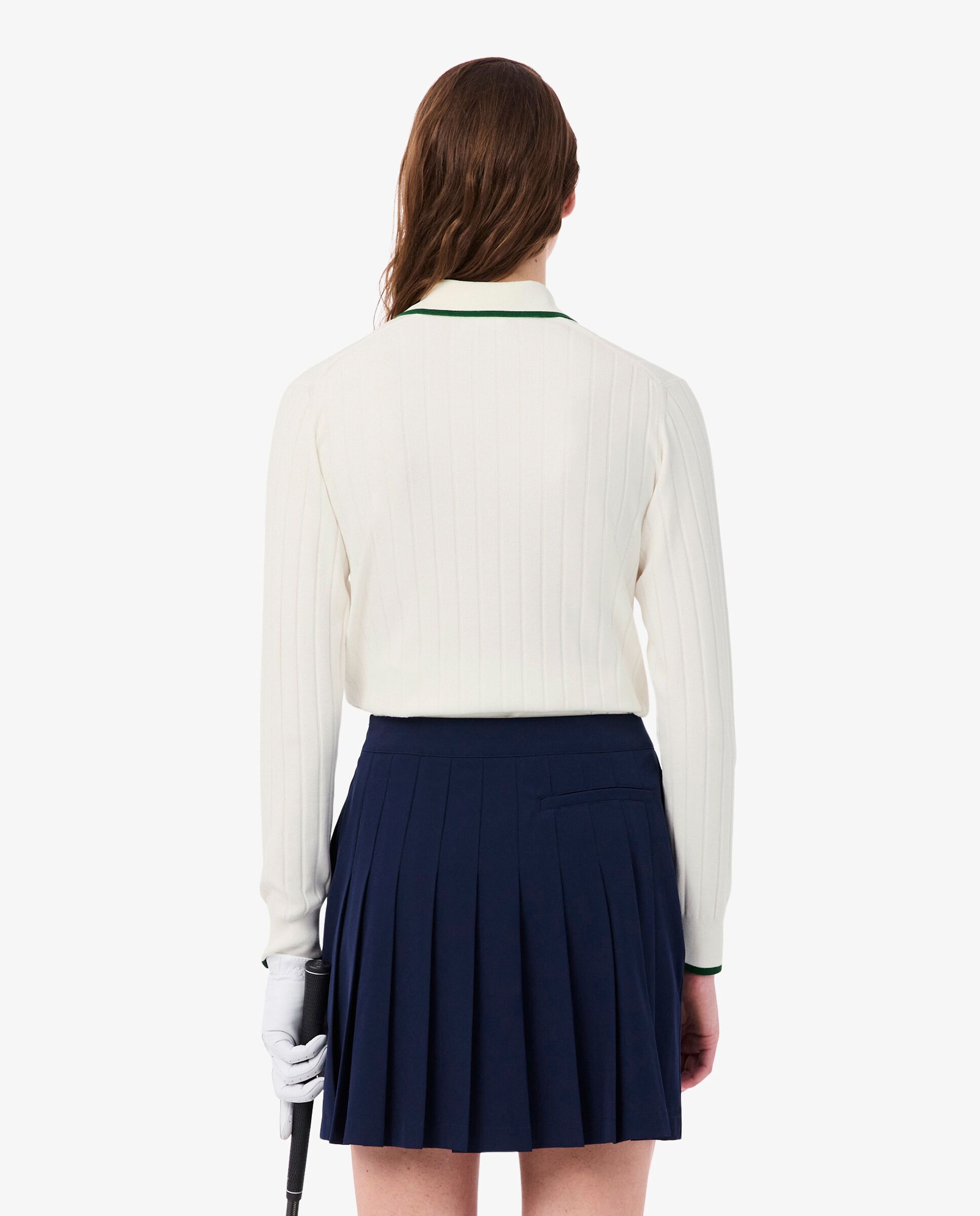 Jersey de golf elástico de mujer con cuello polo Lacoste - Verde Verde-2