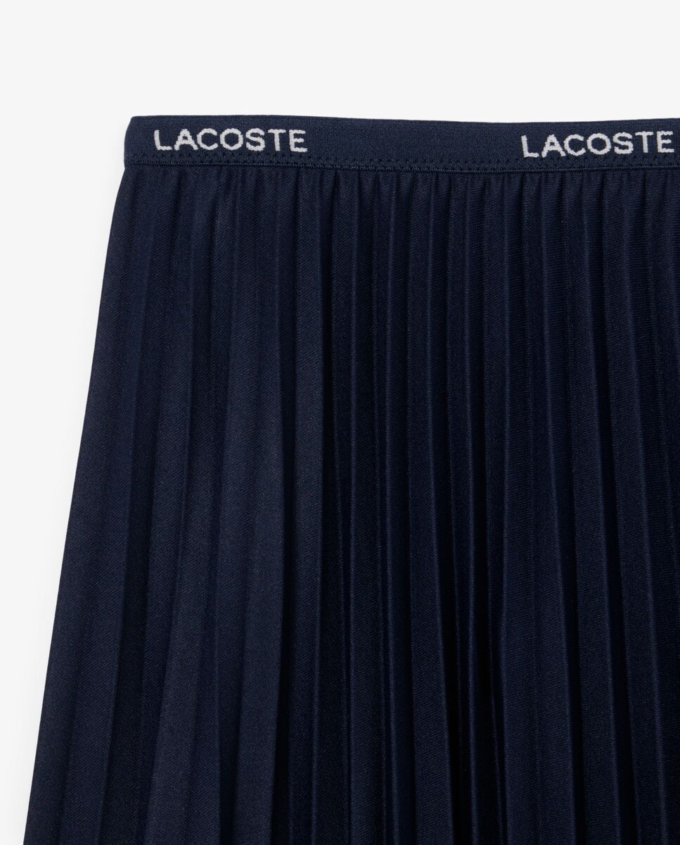 Falda corta plisada en blanco - Lacoste - Azul marino Azul marino-5