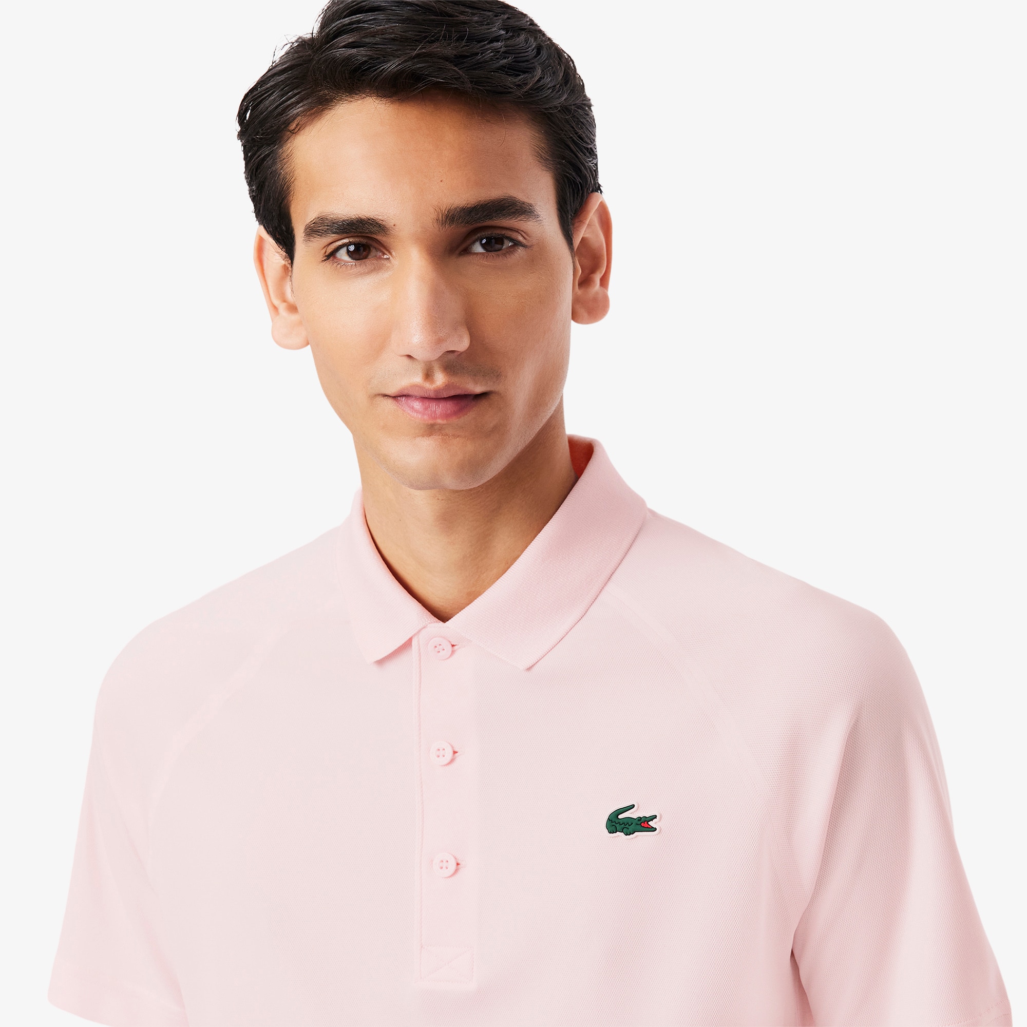 Polo de hombre de corte regular con protección UV de manga corta - Lacoste - Rosa Rosa-3