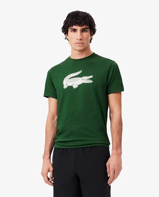 Imagen 0 de Camiseta de hombre en tejido de punto transpirable con estampado de cocodrilo en 3D de manga corta