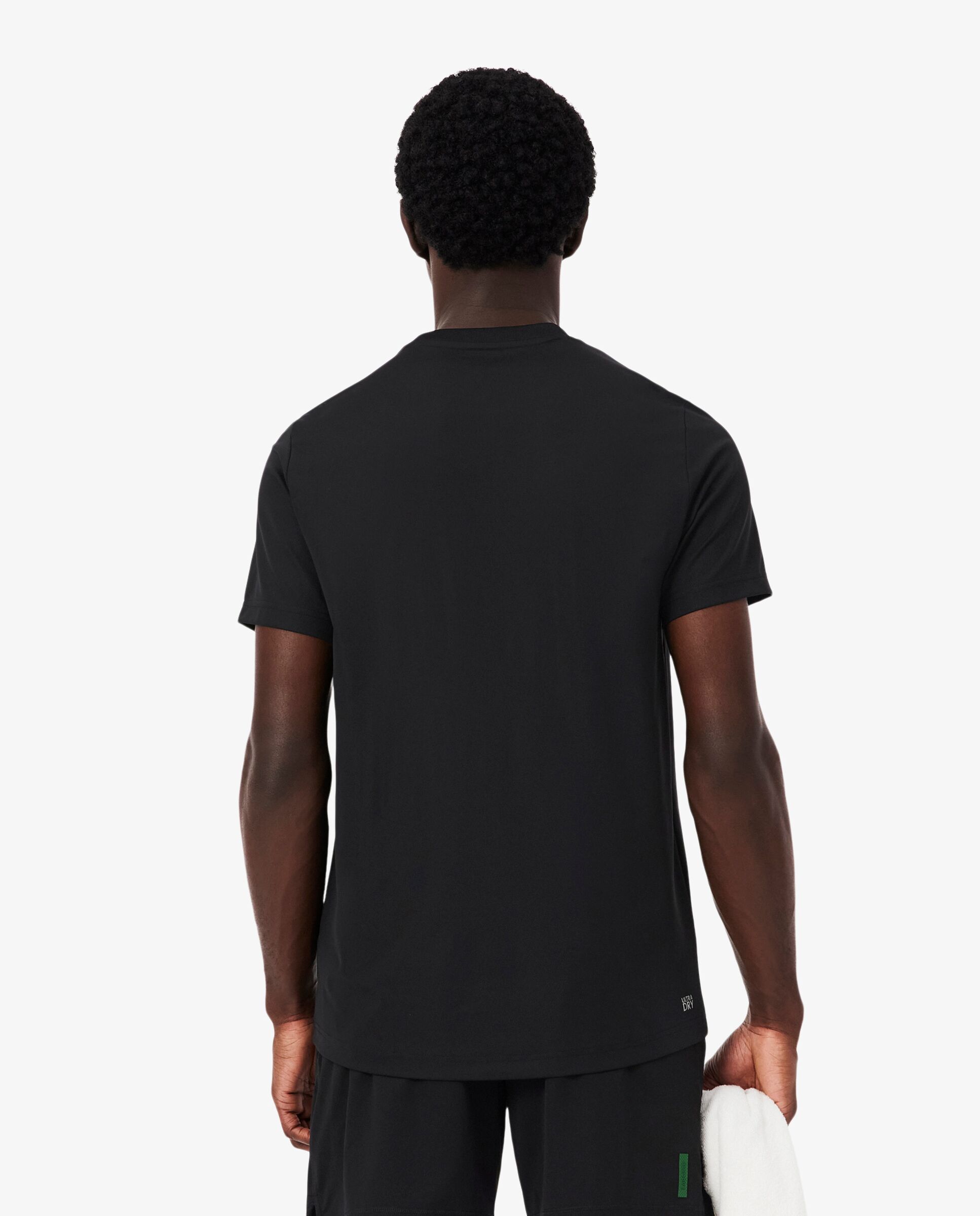 Camiseta de hombre deportiva elástica ligera con protección uv de manga corta - Negro Negro-2