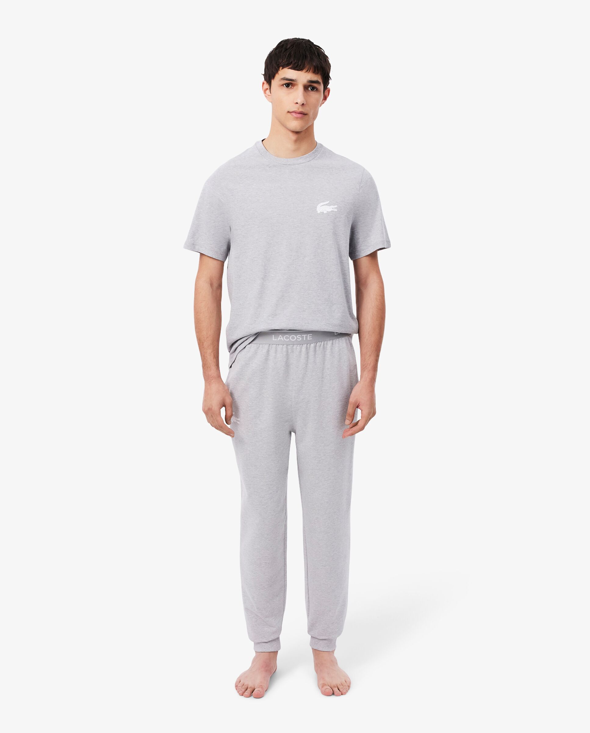 Joggers confort de polar con logo en la cintura de hombre - Lacoste - Gris oscuro Gris oscuro-1