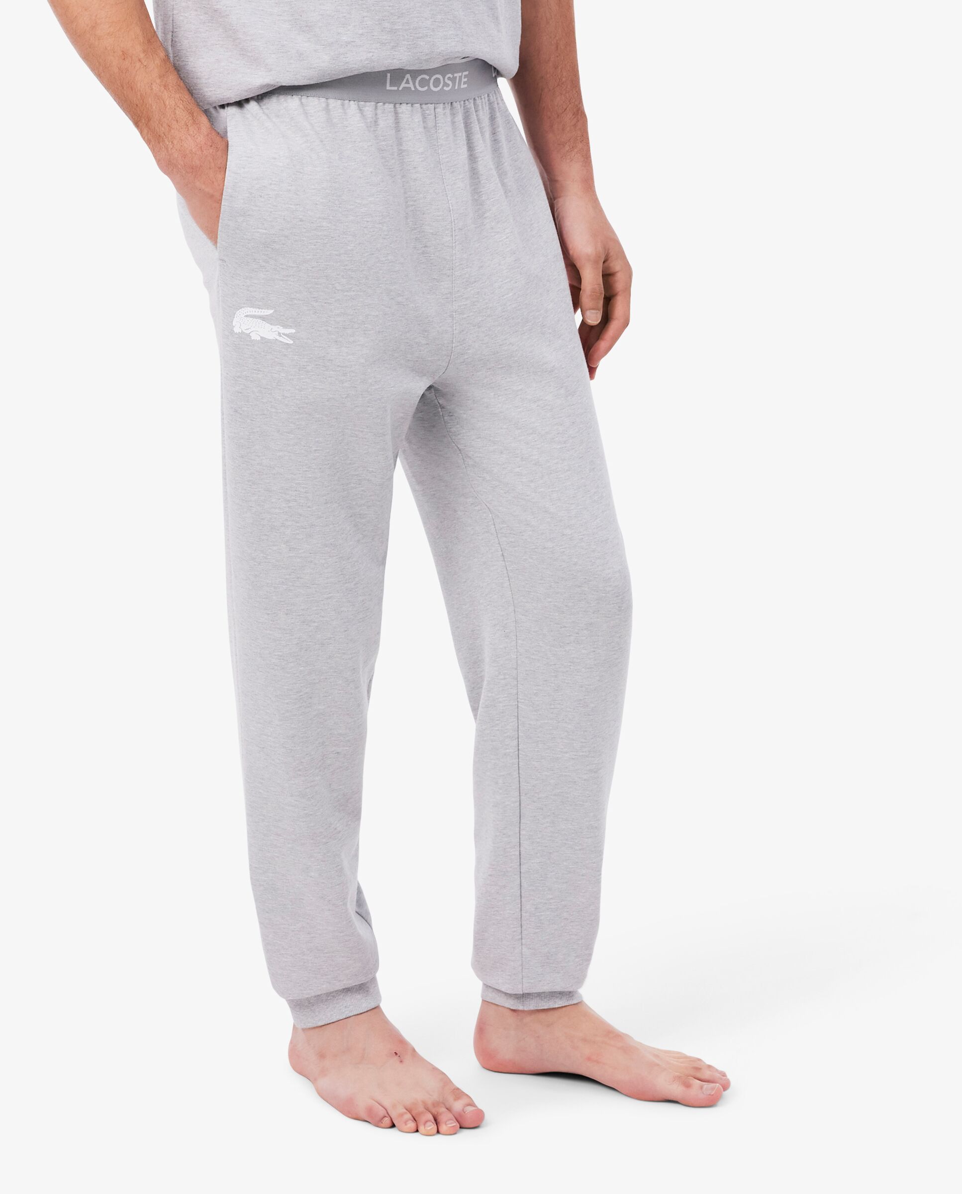 Joggers confort de polar con logo en la cintura de hombre - Lacoste - Gris oscuro Gris oscuro-3