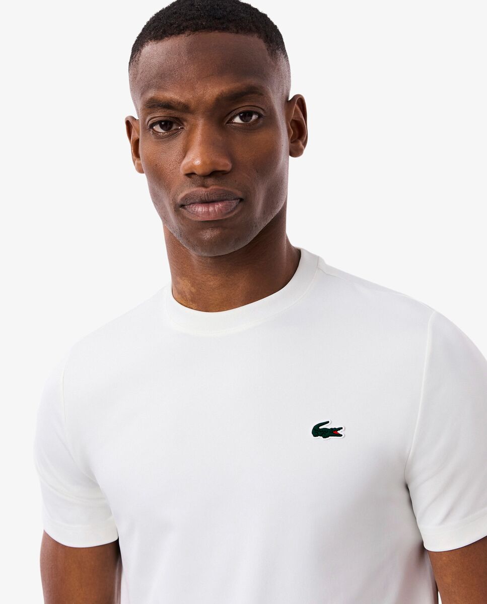 Camiseta de hombre deportiva elástica ligera con protección uv de manga corta - Blanco Blanco-3