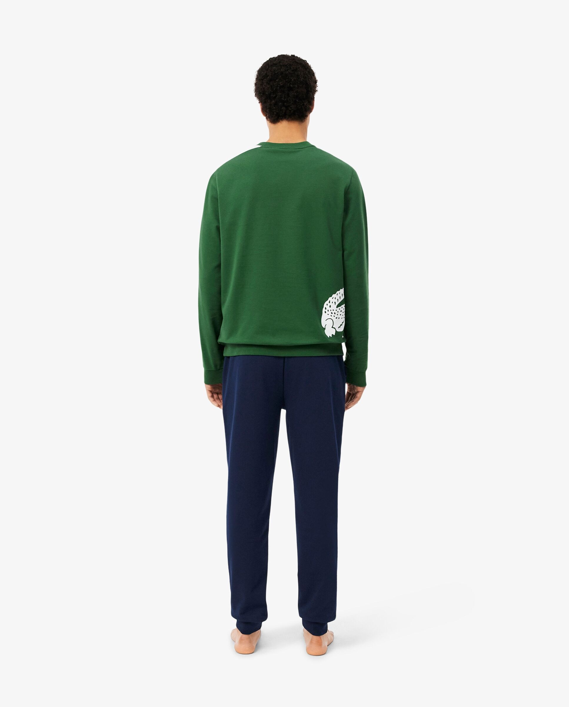 Joggers confort de polar con logo en la cintura de hombre - Lacoste - Blanco Blanco-2