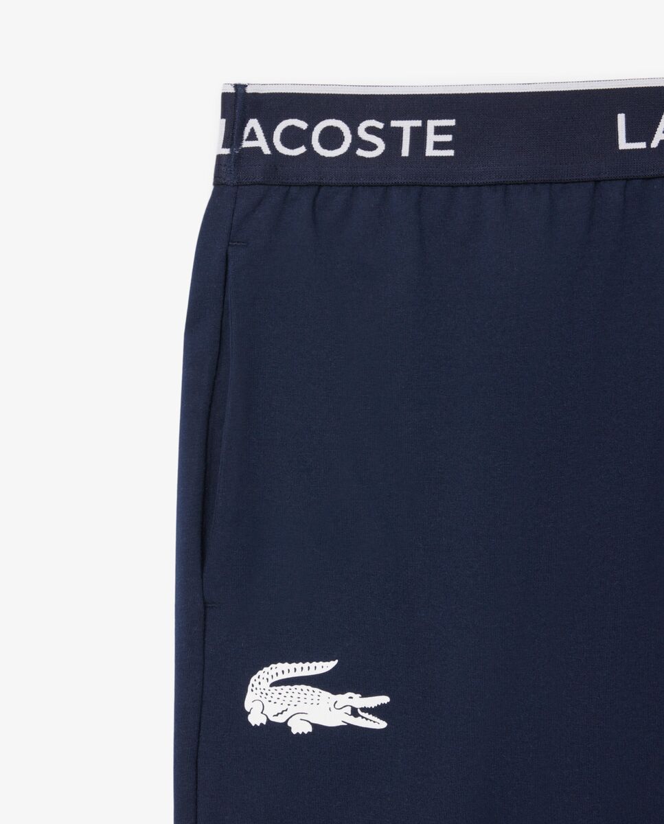 Joggers confort de polar con logo en la cintura de hombre - Lacoste - Blanco Blanco-5