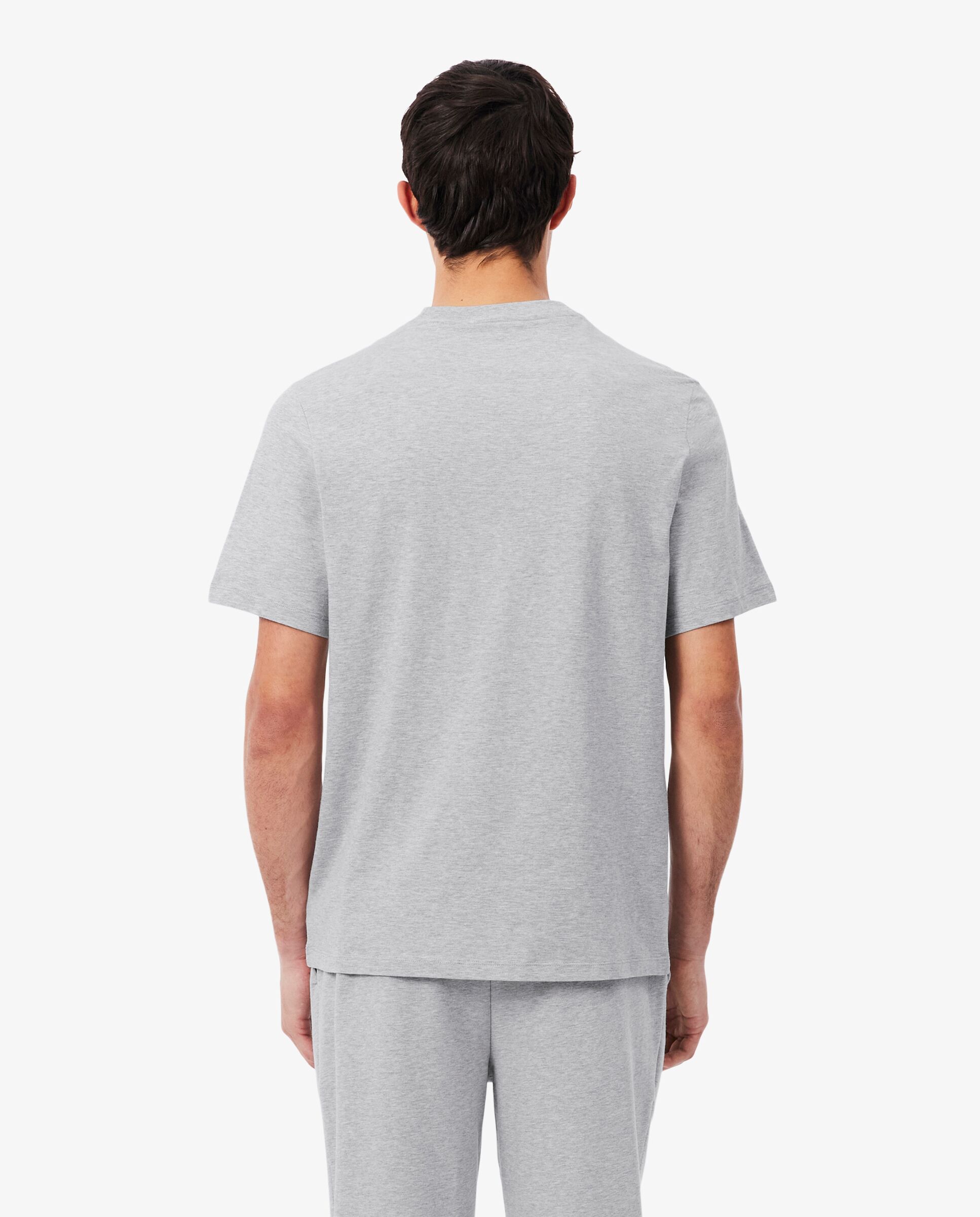 Camiseta Lacoste loungewear de algodón con micrologo - Gris oscuro Gris oscuro-2