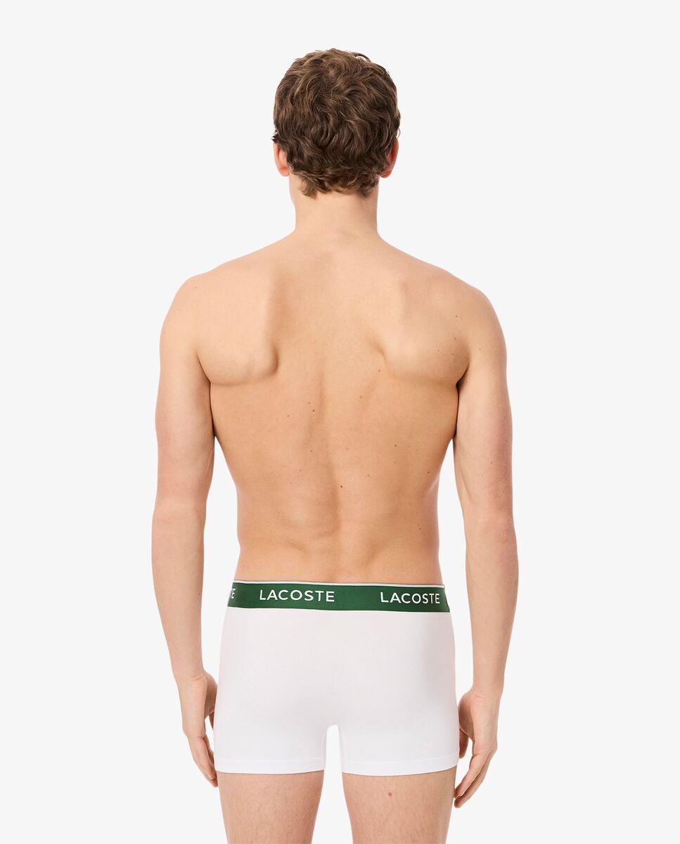 Pack de 3 calzoncillos de algodón elástico con logo en la cintura - Blanco Blanco-2