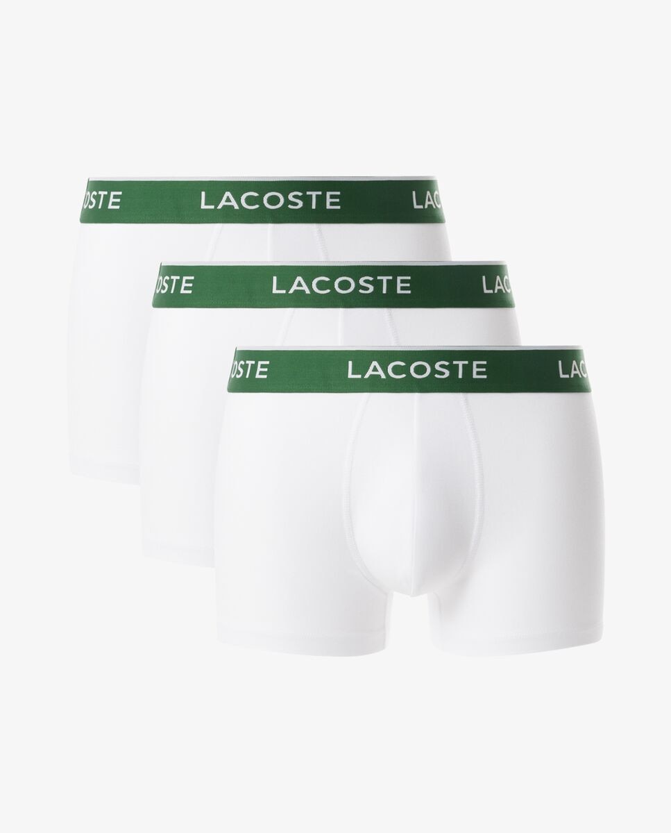 Pack de 3 calzoncillos de algodón elástico con logo en la cintura - Blanco Blanco-6