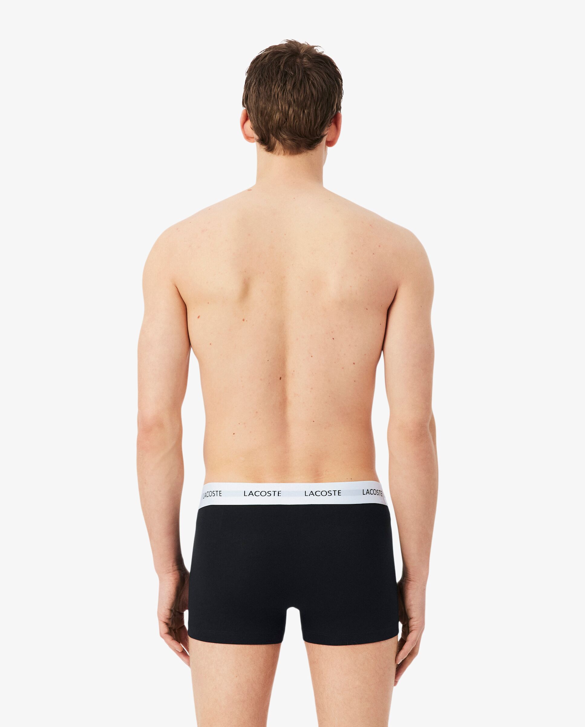 Pack de 3 calzoncillos de algodón con logo en la cintura - Lacoste - Negro Negro-2