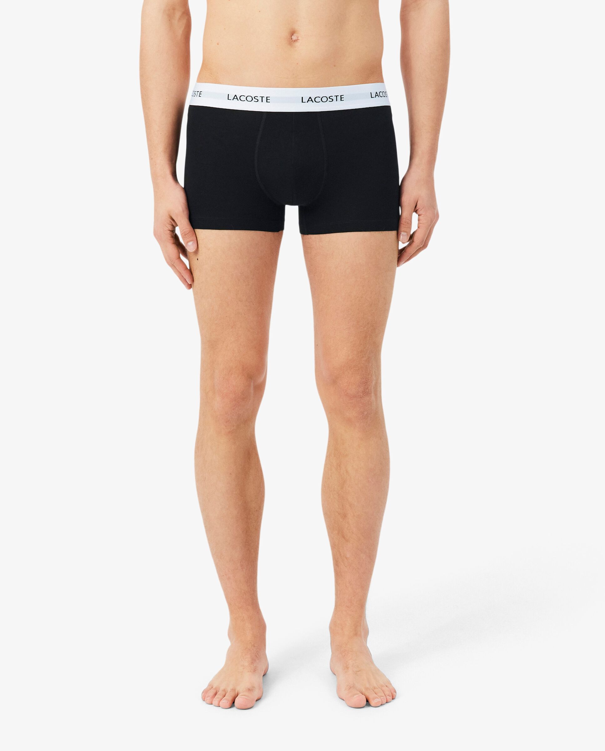 Pack de 3 calzoncillos de algodón con logo en la cintura - Lacoste - Negro Negro-3