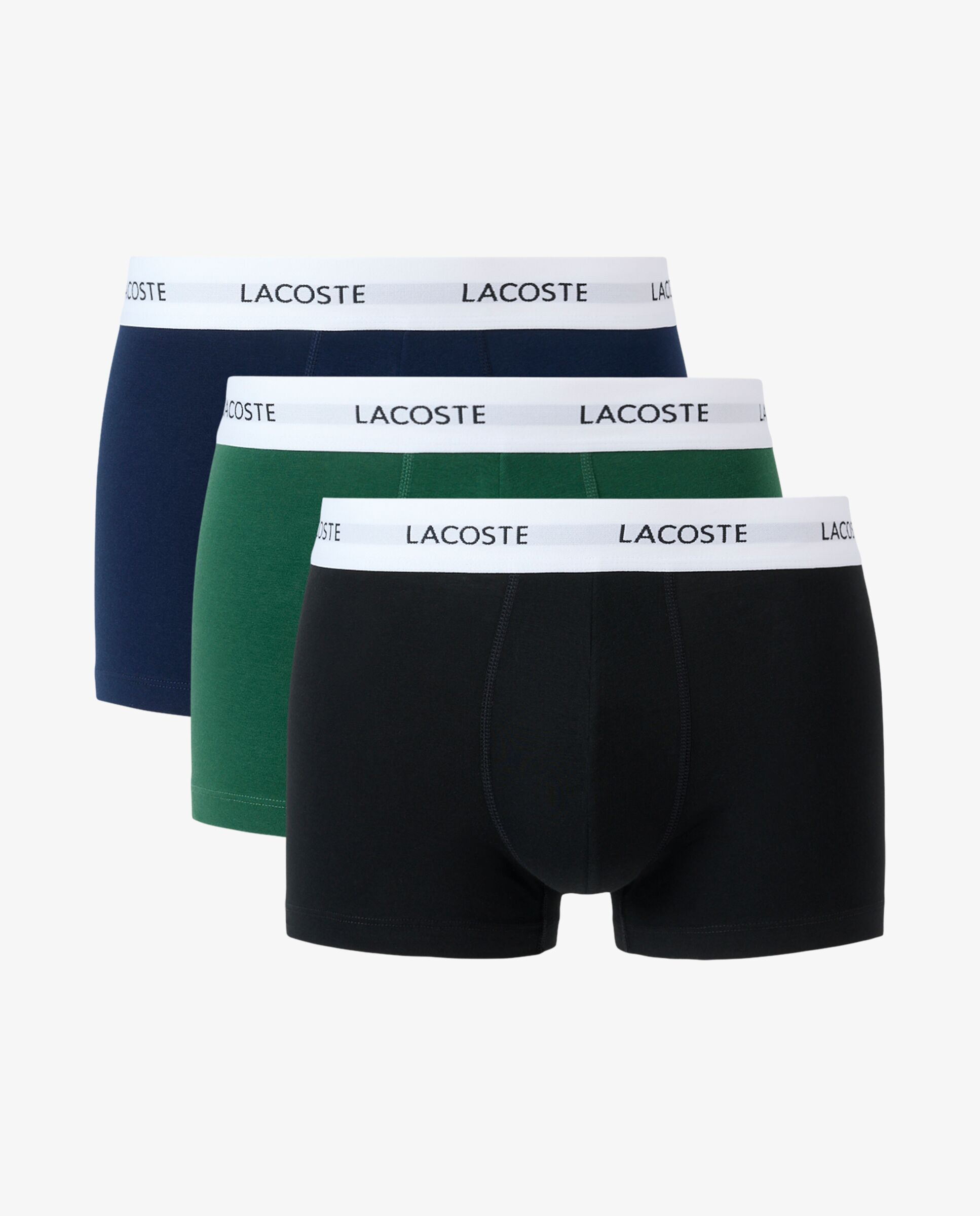 Pack de 3 calzoncillos de algodón con logo en la cintura - Lacoste - Negro Negro-6