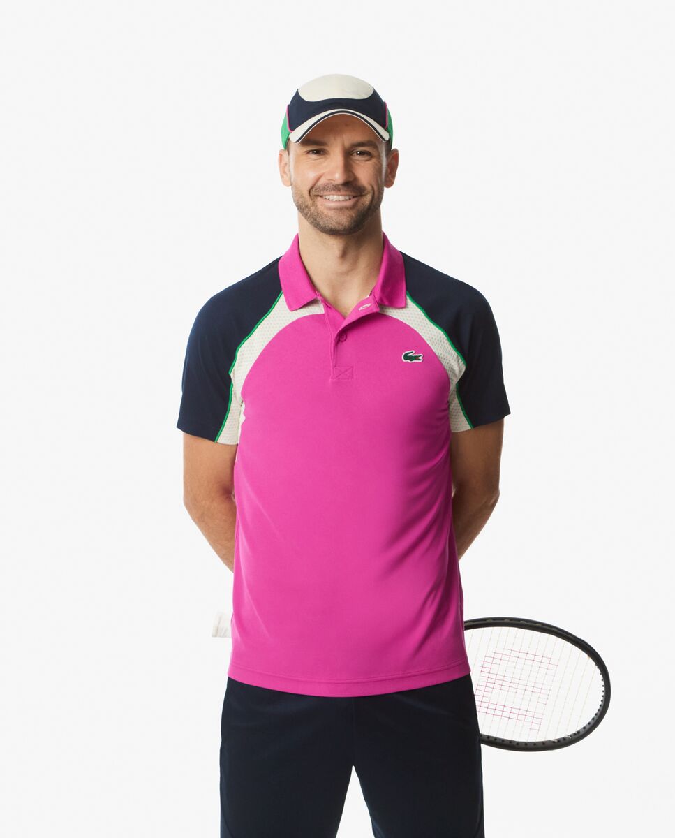 Polo de hombre de tenis con bloques de color Ultra Dry de manga corta