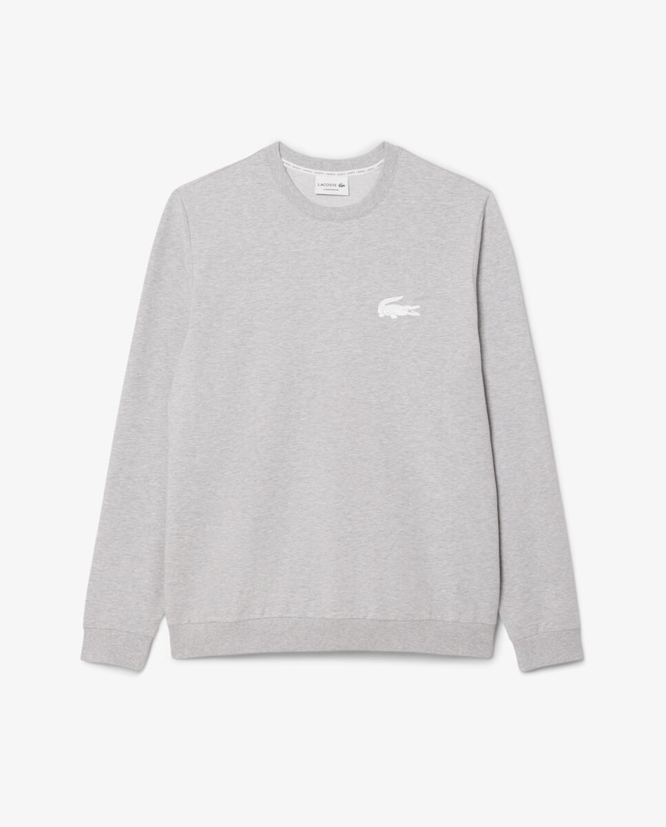 Sudadera de hombre con capucha loungewear de felpa en azul - Lacoste - Gris claro Gris claro-3