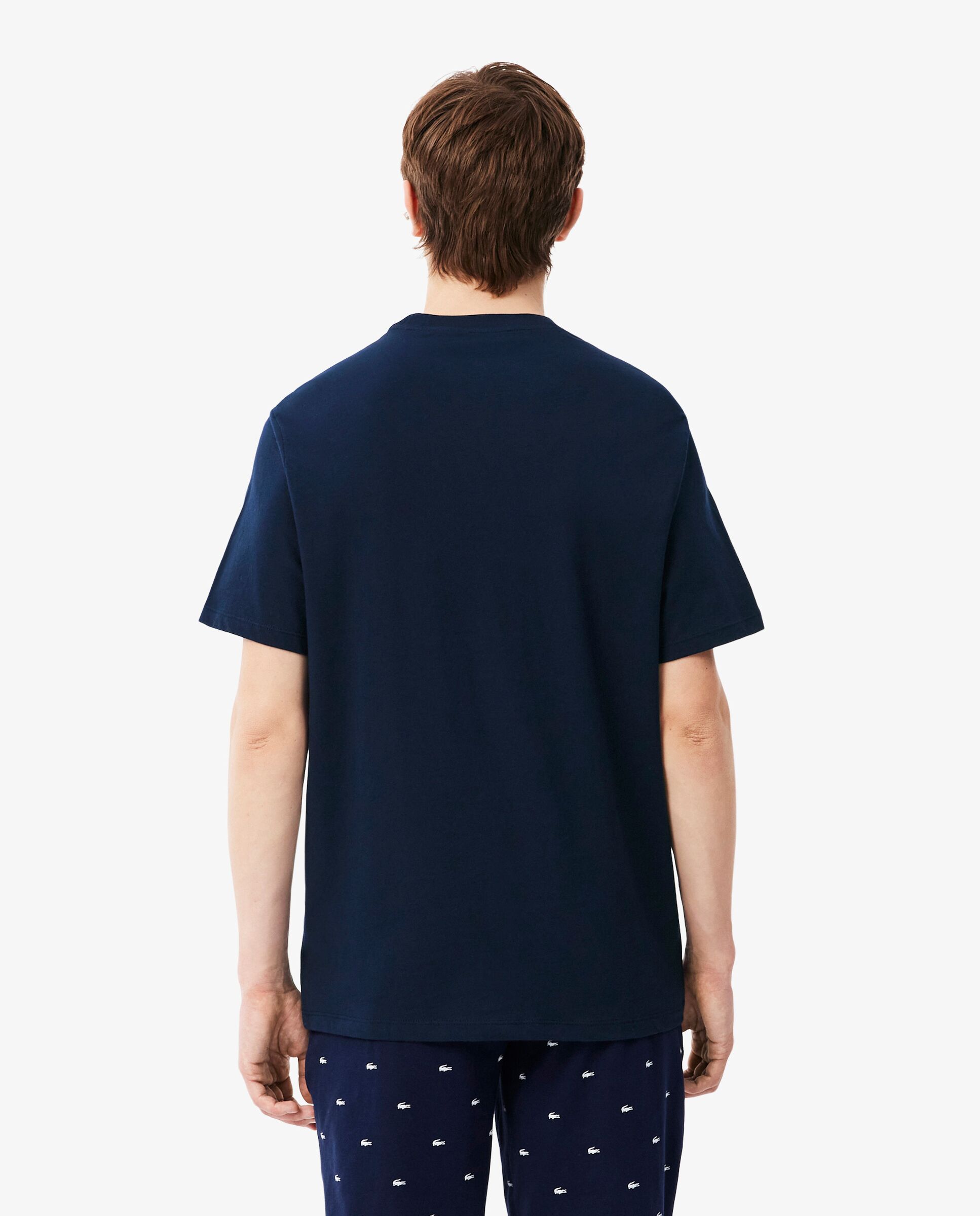 Camiseta Lacoste loungewear de algodón con micrologo - Blanco Blanco-2
