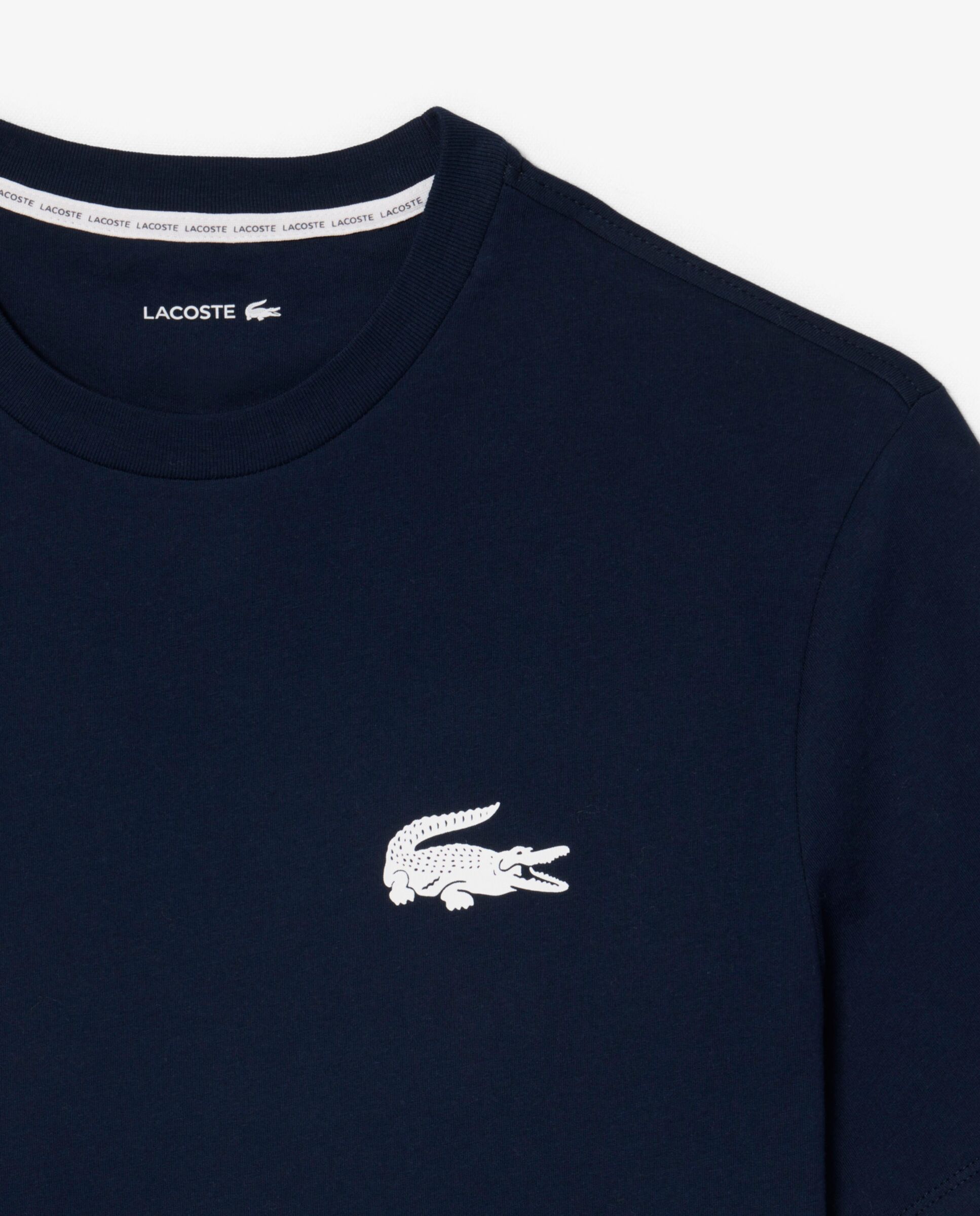 Camiseta Lacoste loungewear de algodón con micrologo - Blanco Blanco-5