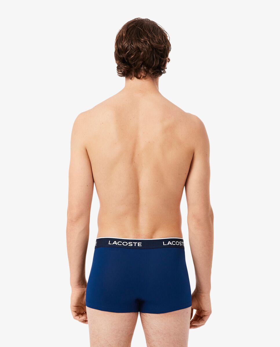 Imagen 2 de Pack de 3 calzoncillos de algodón elástico con logo en la cintura - Lacoste - Azul Azul