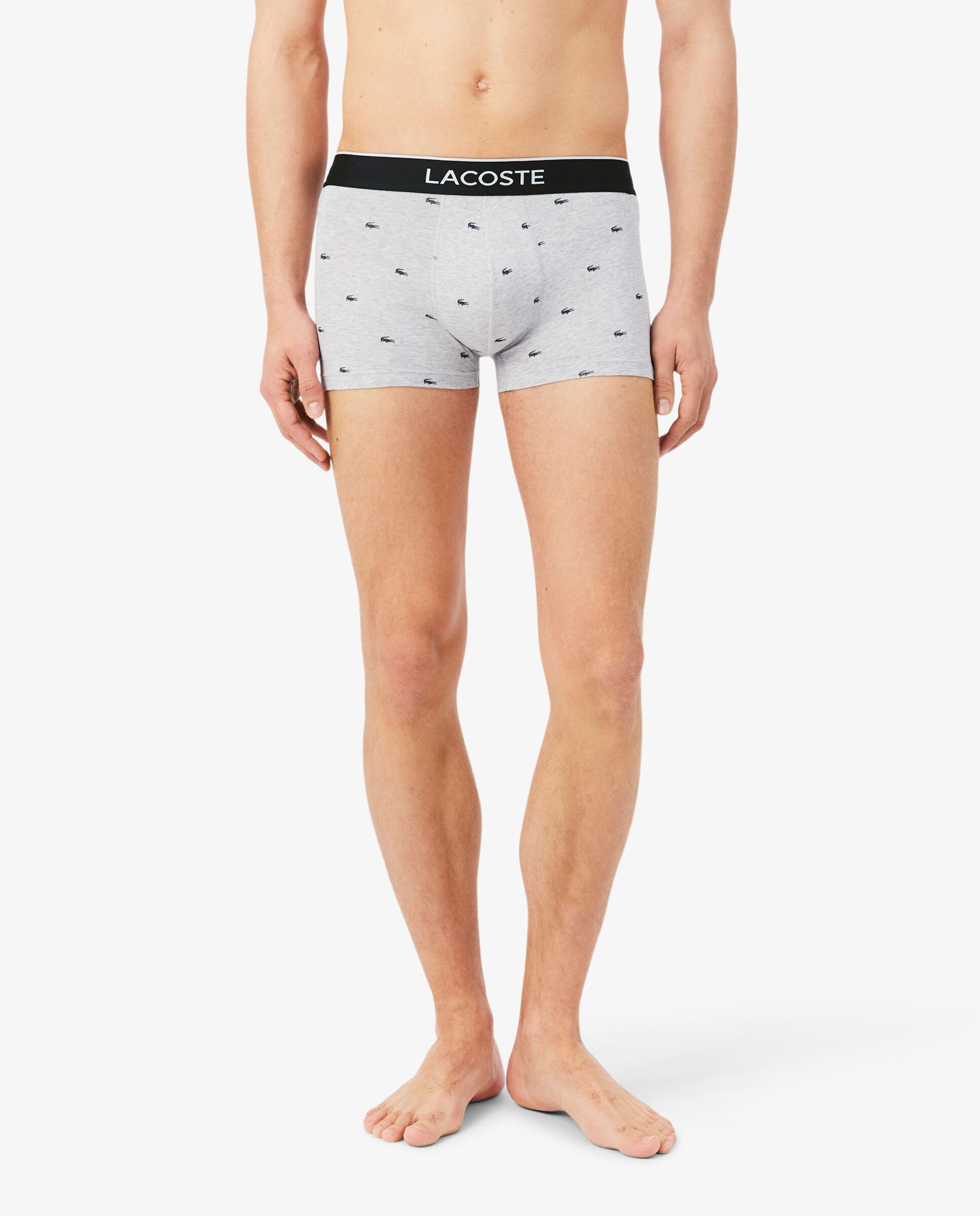 Pack de 3 calzoncillos de algodón con logo en la cintura - Lacoste - Negro Negro-3