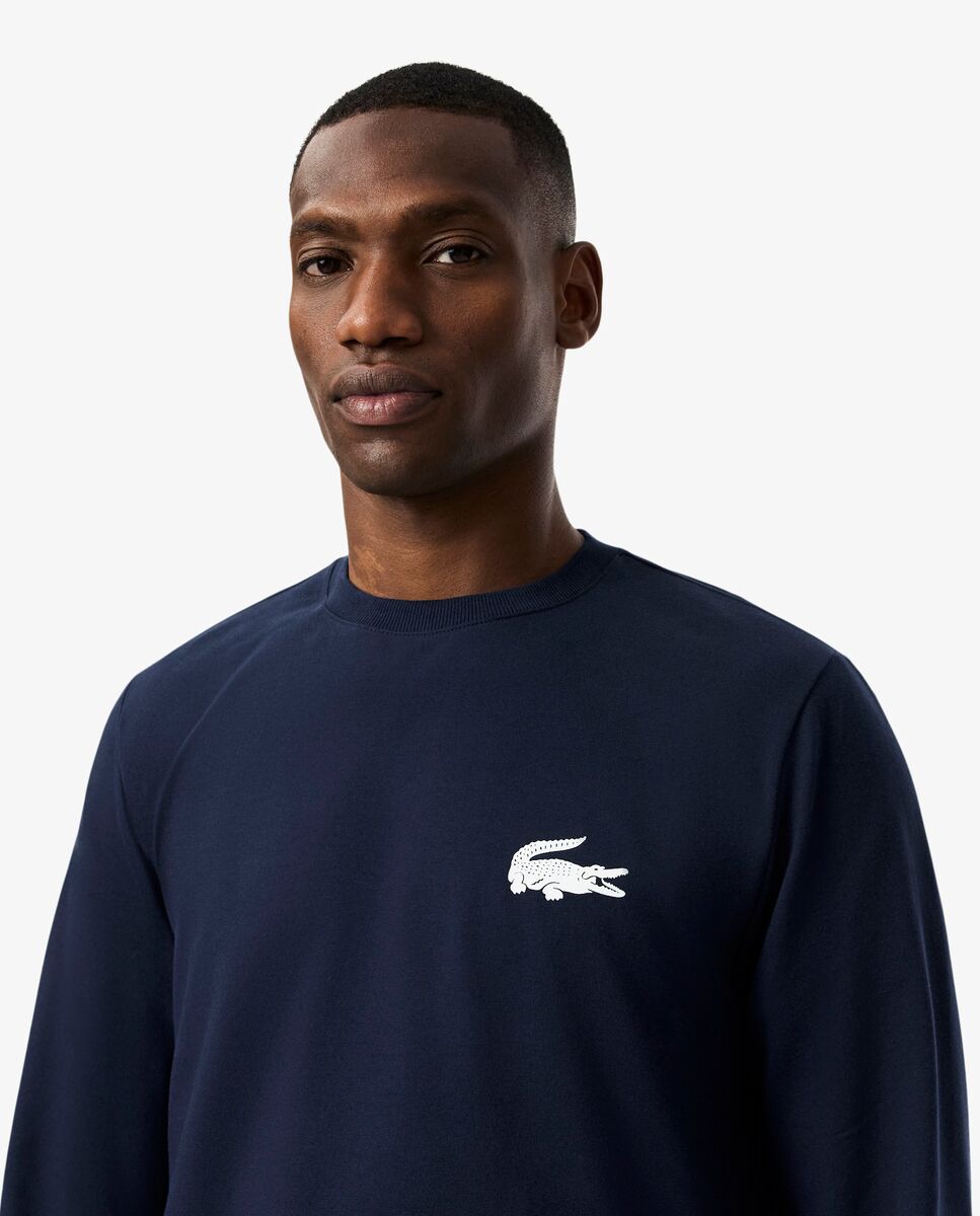 Sudadera de hombre con capucha loungewear de felpa en azul - Lacoste - Azul marino Azul marino-3