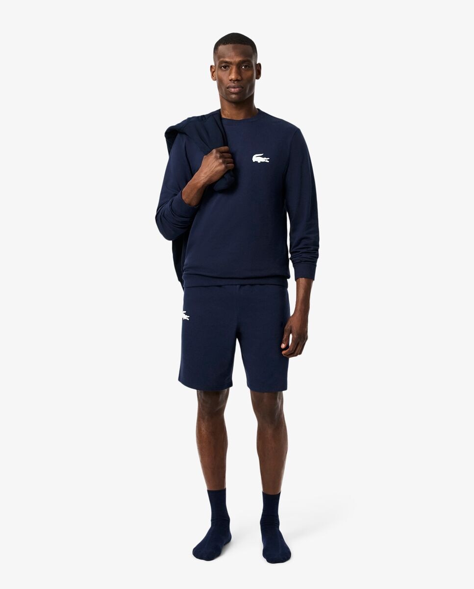 Sudadera de hombre con capucha loungewear de felpa en azul - Lacoste - Azul marino Azul marino-4