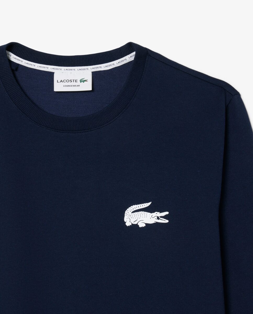 Sudadera de hombre con capucha loungewear de felpa en azul - Lacoste - Azul marino Azul marino-5