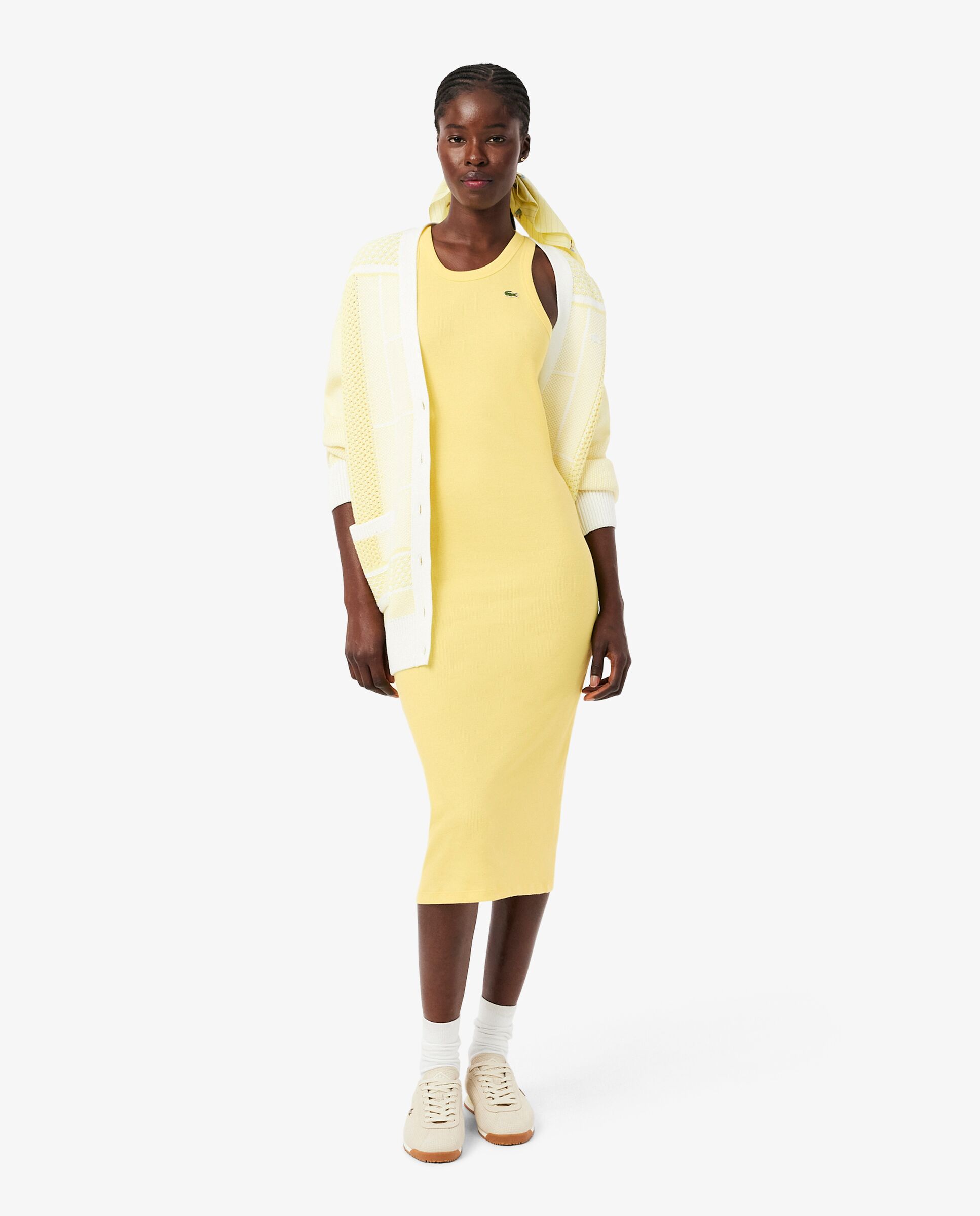 Imagen 4 de Vestido Lacoste en algodón ecológico sin mangas - Amarillo Amarillo
