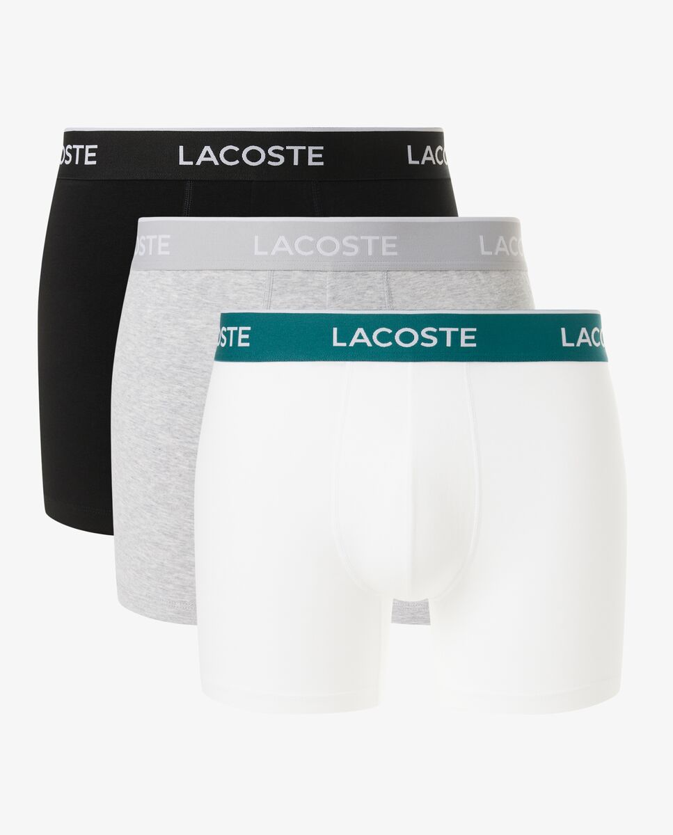 Pack de 3 bóxers de hombre de punto de algodón elástico - Lacoste - Negro Negro-6