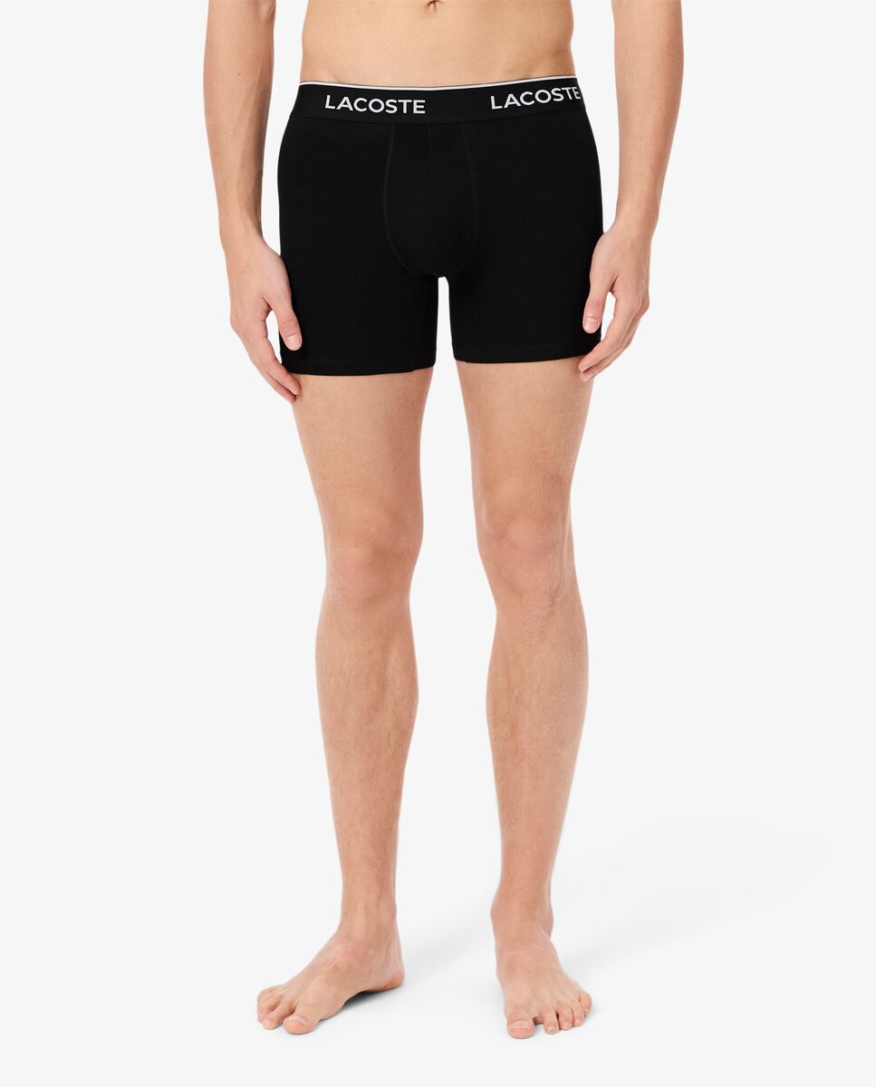 Pack de 3 bóxers de hombre de punto de algodón elástico - Lacoste - Negro Negro-5
