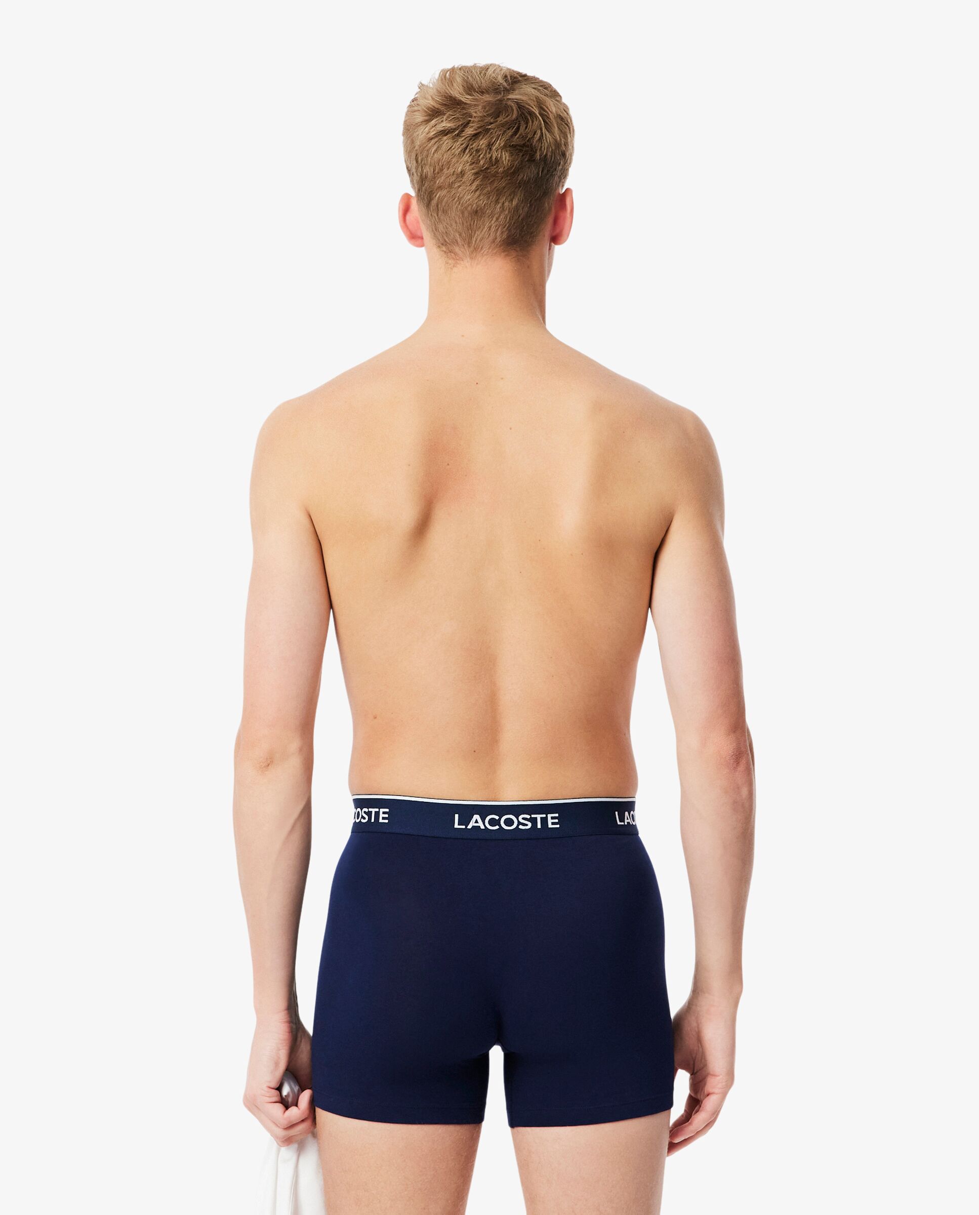 Pack de 3 bóxers de hombre de punto de algodón elástico - Lacoste - Azul marino Azul marino-2