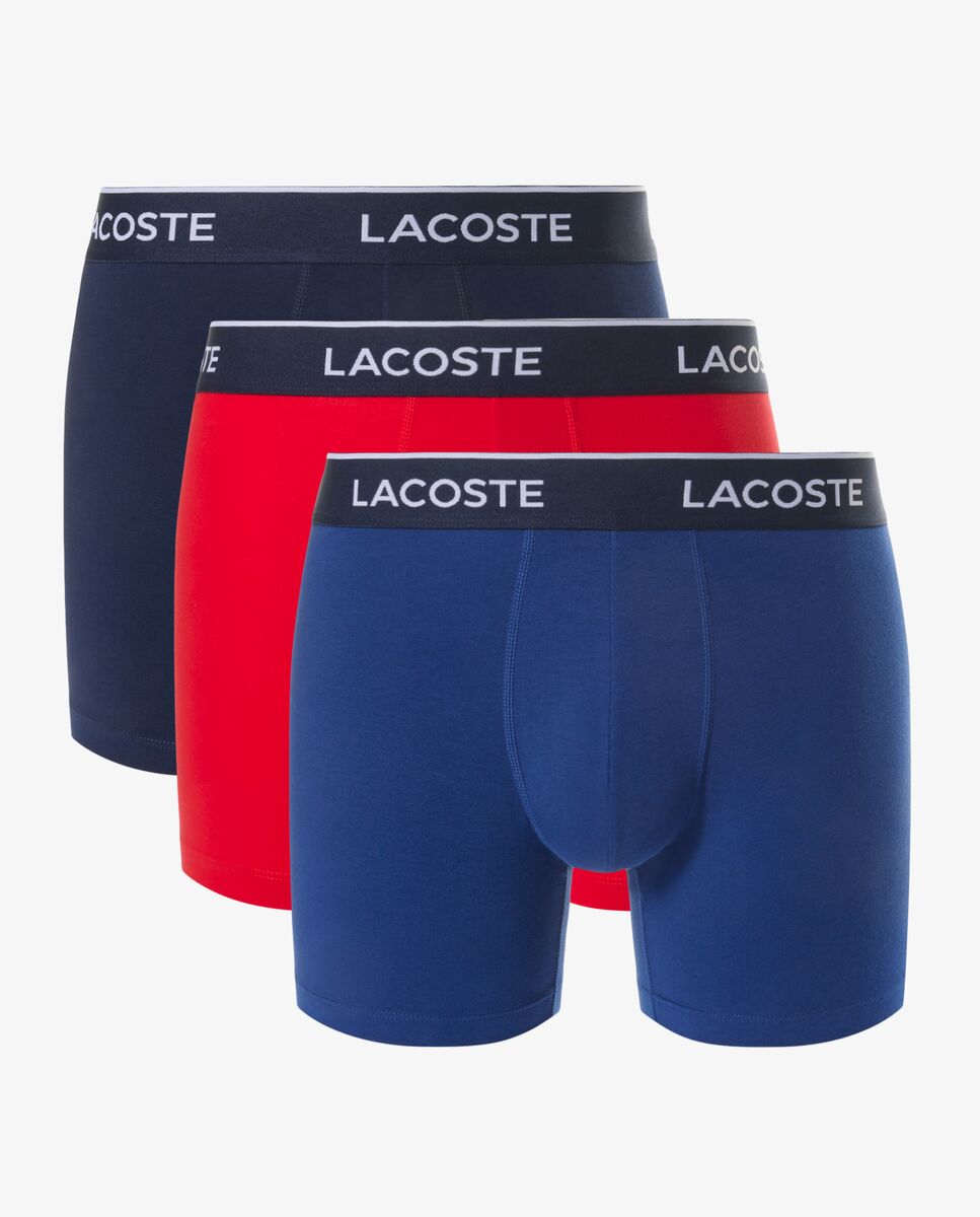 Pack de 3 bóxers de hombre de punto de algodón elástico - Lacoste - Azul marino Azul marino-6