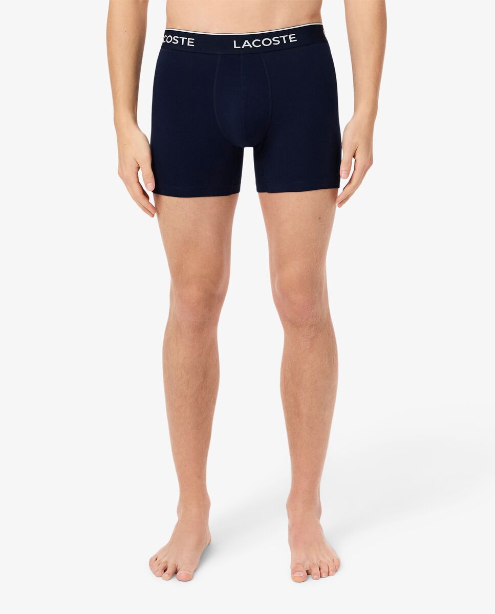 Pack de 3 bóxers de hombre de punto de algodón elástico - Lacoste - Azul marino Azul marino-5