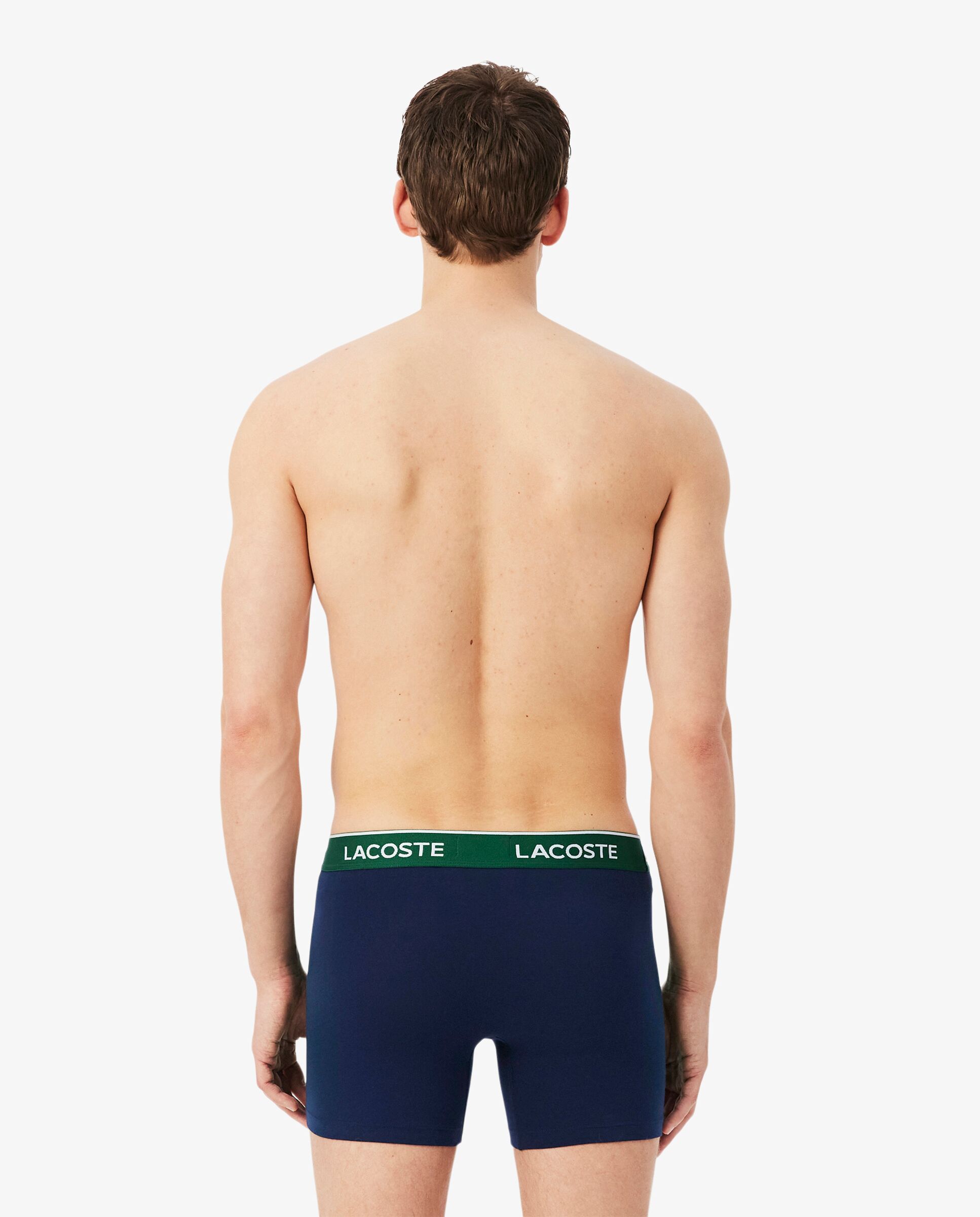 Pack de hombre de 3 calzoncillos de hombre de algodón elástico en azul - Lacoste - Azul marino Azul marino-2