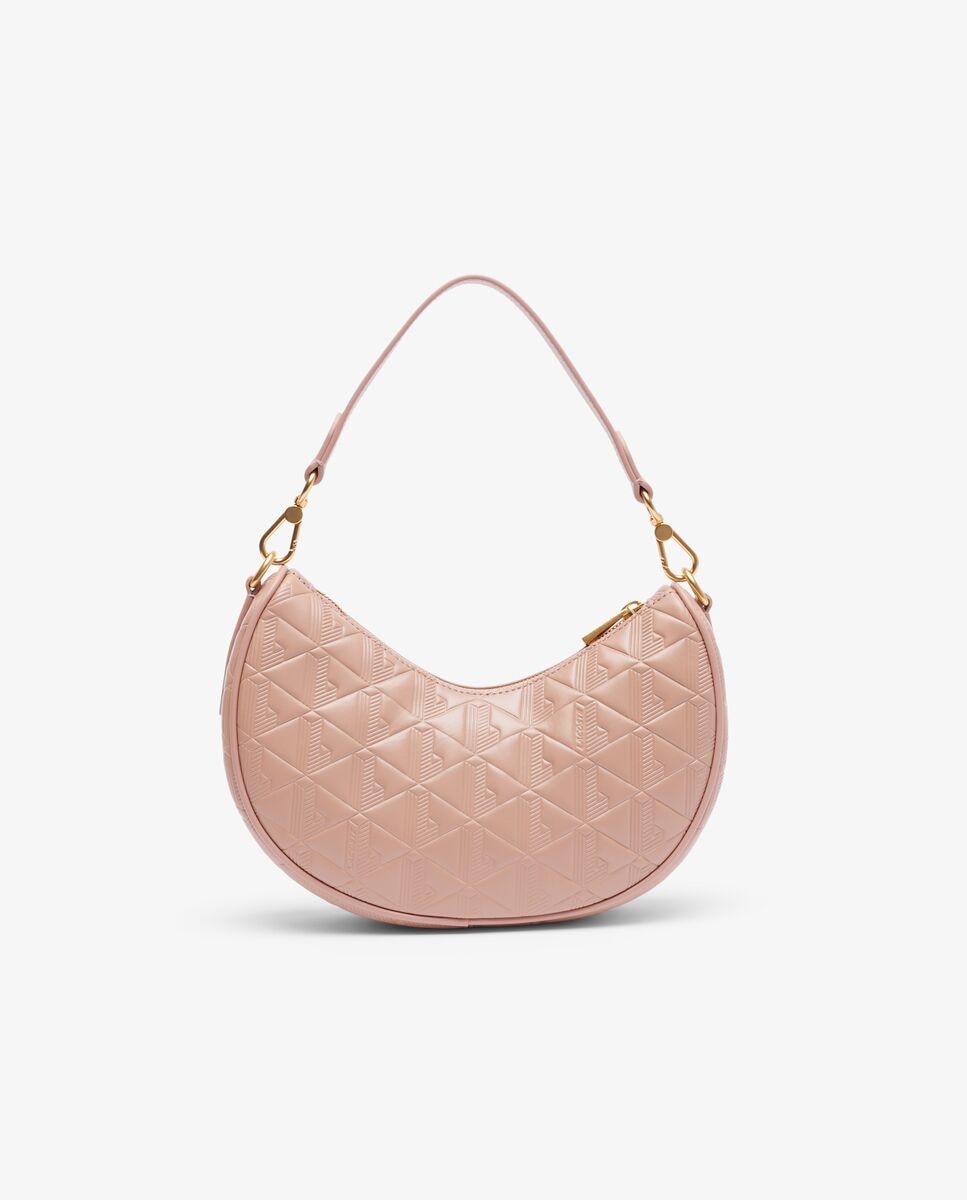 Bolso de mujer de medialuna maheki de piel en relieve - Lacoste - Azul marino Azul marino-4