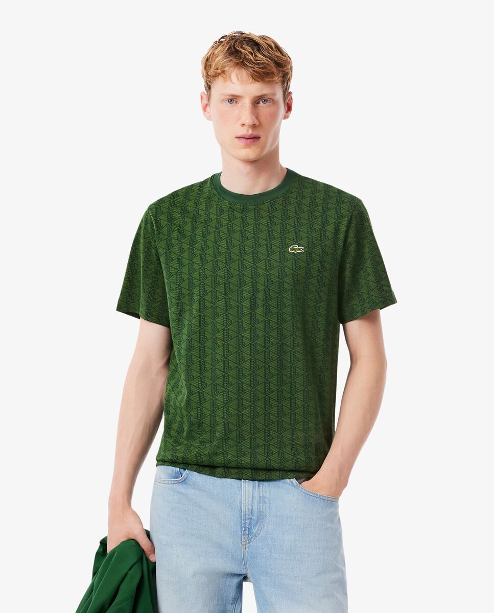 Lacoste - Camiseta de hombre de hombre con monograma de manga corta.