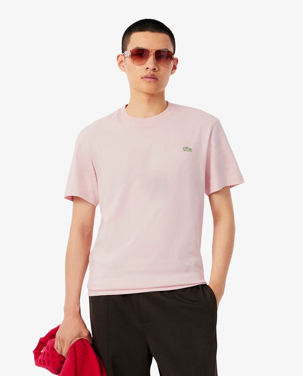 Lacoste - Camiseta de hombre con firma bordada de manga corta.