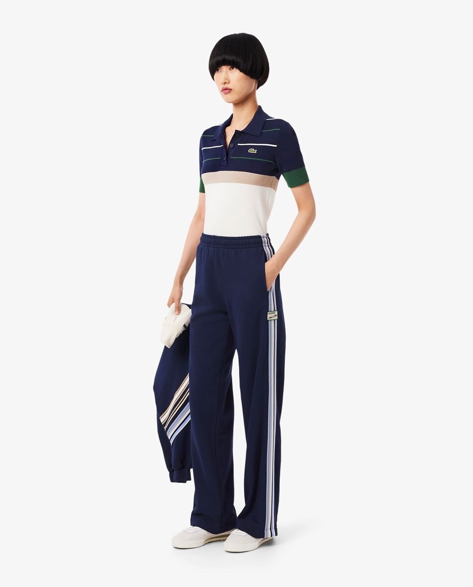 Lacoste - Pantalón de mujer de chándal de fabricación francesa.