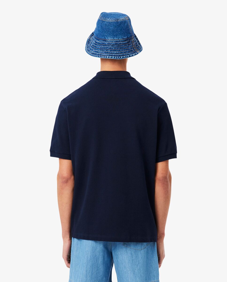 Polo de hombre de piqué grueso de corte amplio de manga corta - Lacoste - Azul marino Azul marino-2