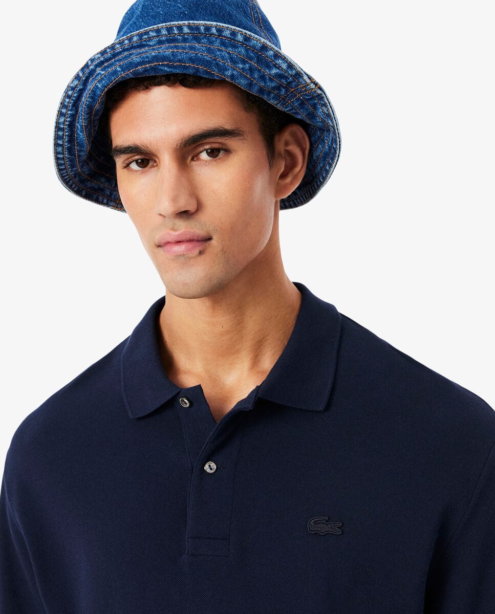 Polo de hombre de piqué grueso de corte amplio de manga corta - Lacoste - Azul marino Azul marino-3