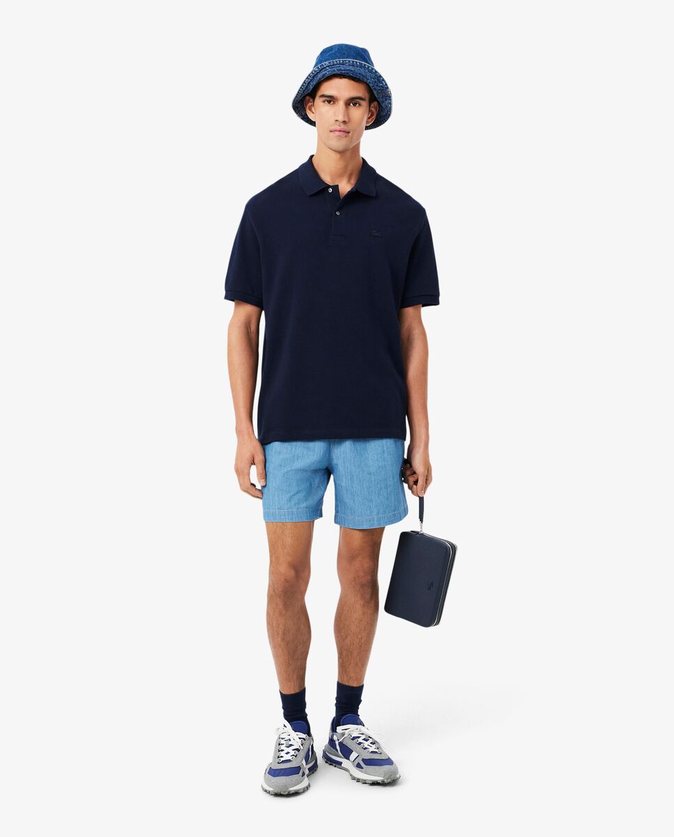 Polo de hombre de piqué grueso de corte amplio de manga corta - Lacoste - Azul marino Azul marino-4