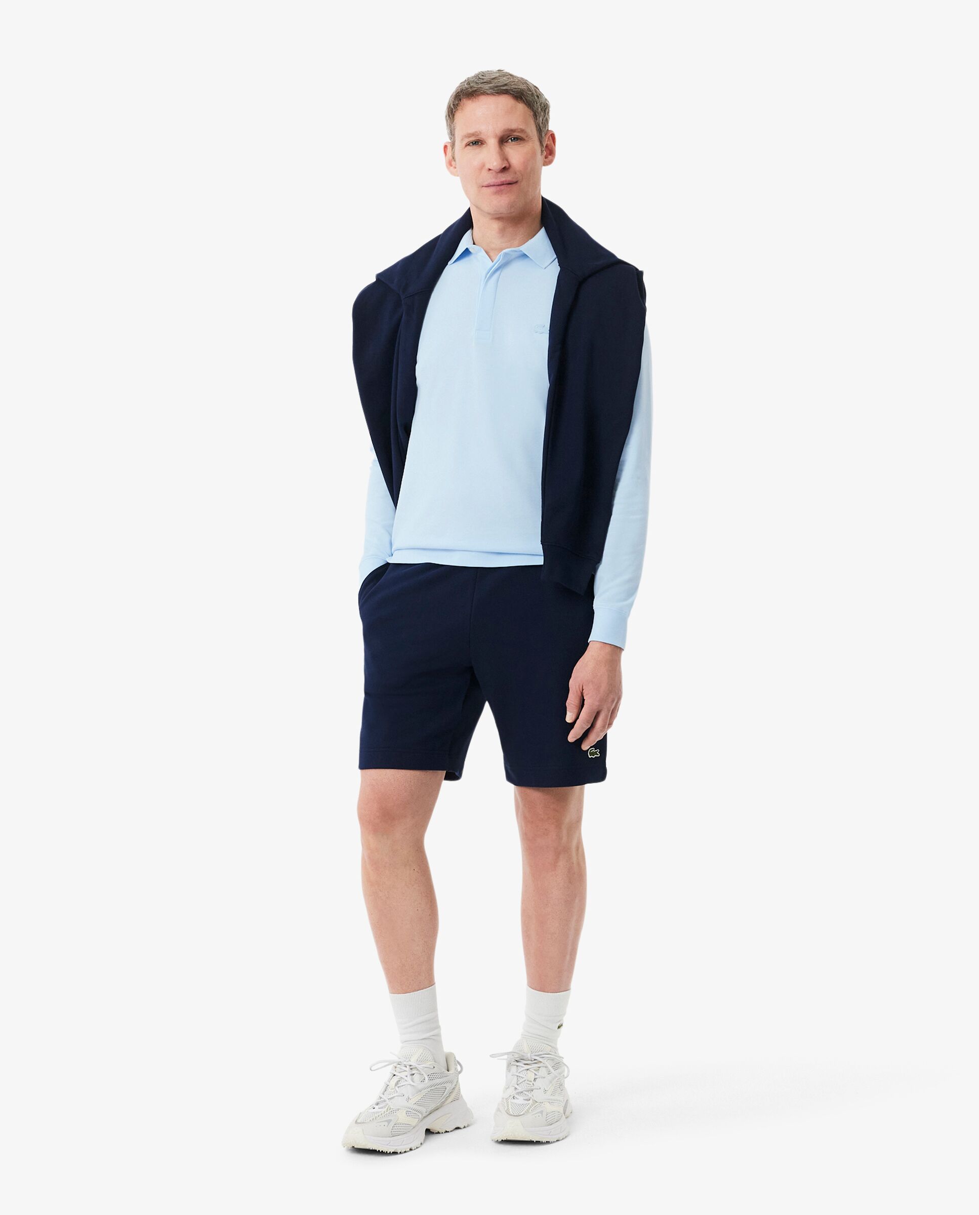 Polo de hombre de corte regular paris de piqué elástico de manga corta - Lacoste - Azul claro Azul claro-4