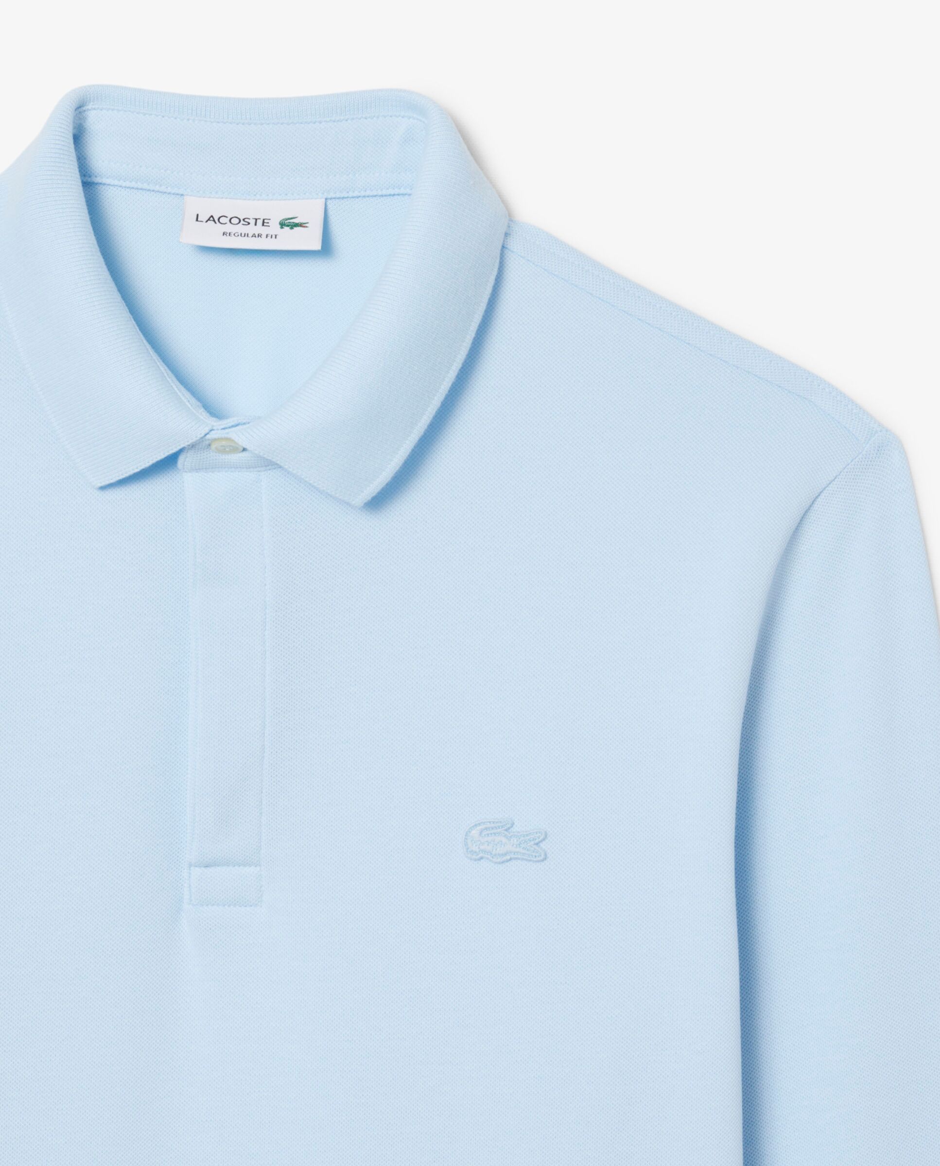 Polo de hombre de corte regular paris de piqué elástico de manga corta - Lacoste - Azul claro Azul claro-5
