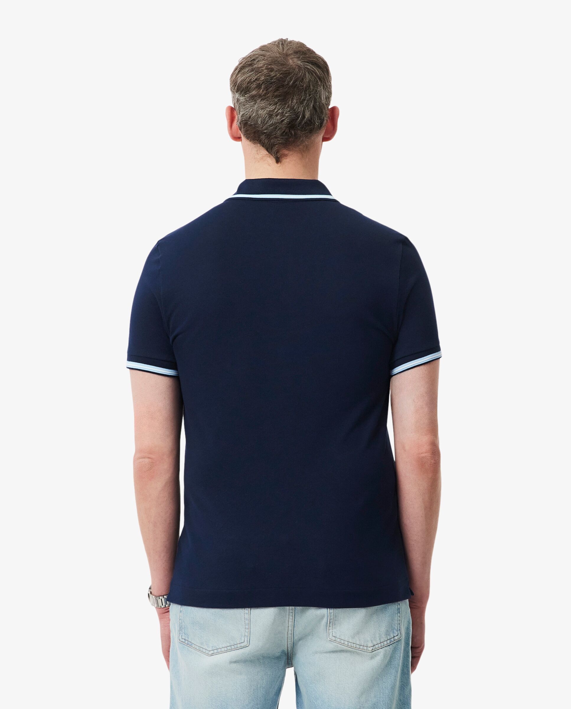 Polo de hombre de corte regular con ribetes decorativos de manga corta - Lacoste - Azul marino Azul marino-2
