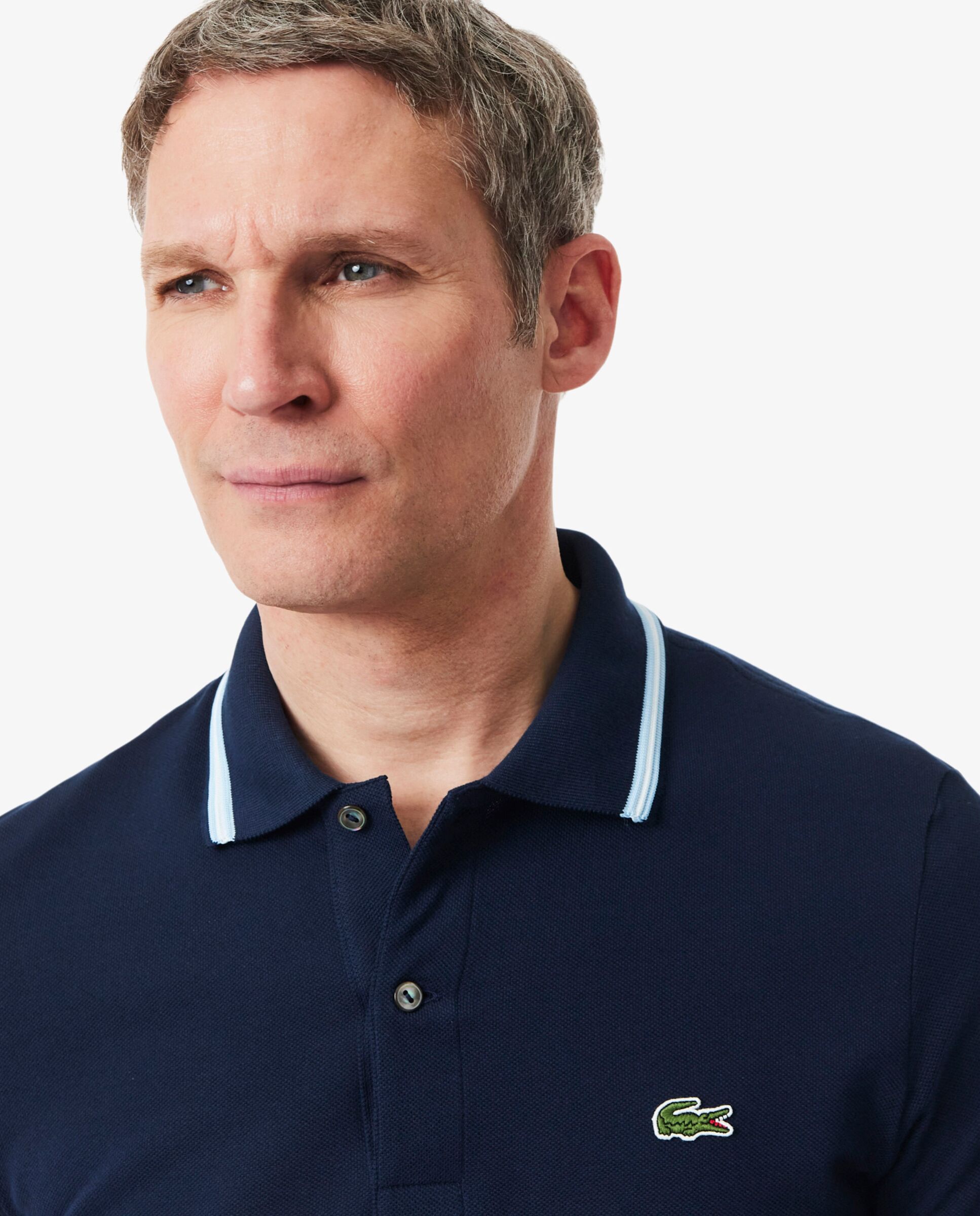 Polo de hombre de corte regular con ribetes decorativos de manga corta - Lacoste - Azul marino Azul marino-3