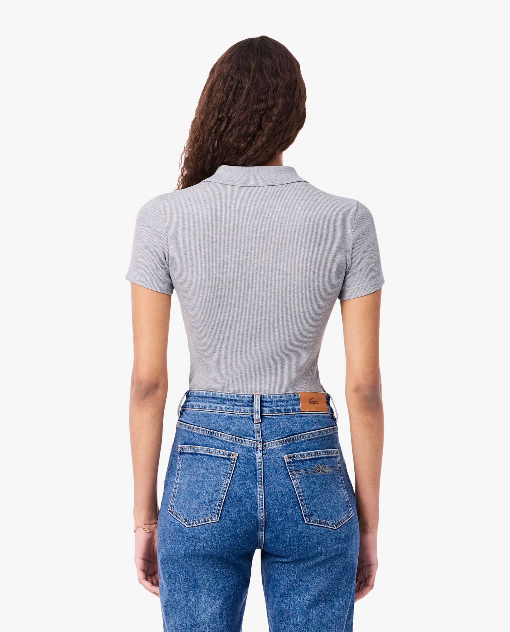 Polo de mujer Lacoste en algodón ecológico - Gris oscuro Gris oscuro-2