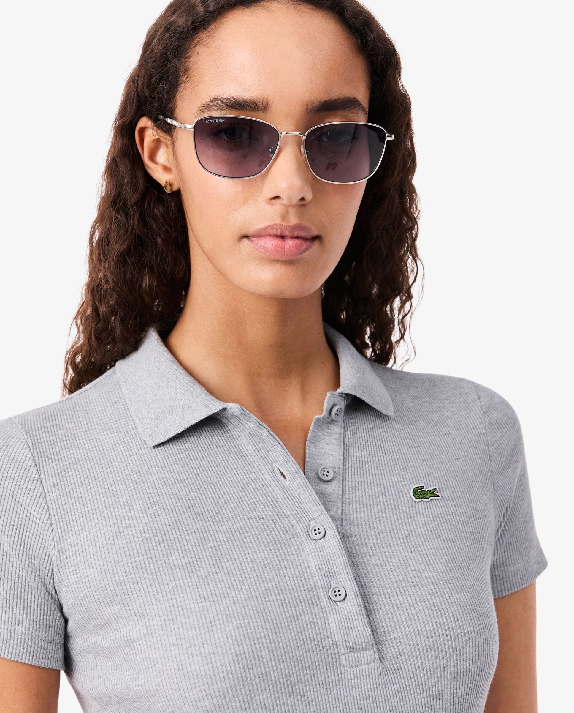 Polo de mujer Lacoste en algodón ecológico - Gris oscuro Gris oscuro-3